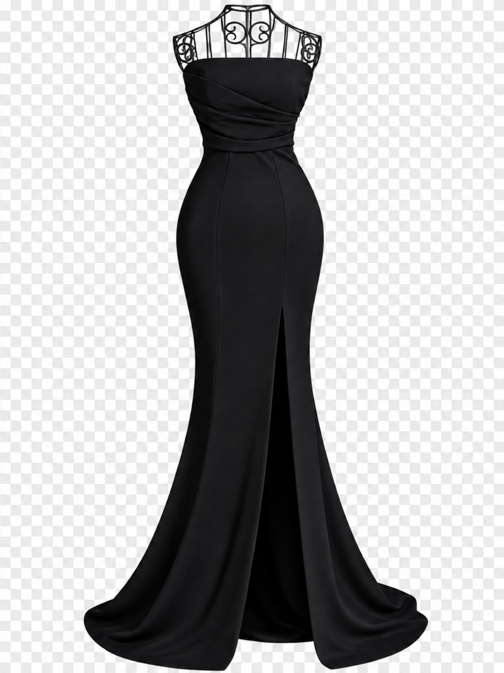 NWT: Women's- Size XS. Windsor Black Strapless Formal Gown